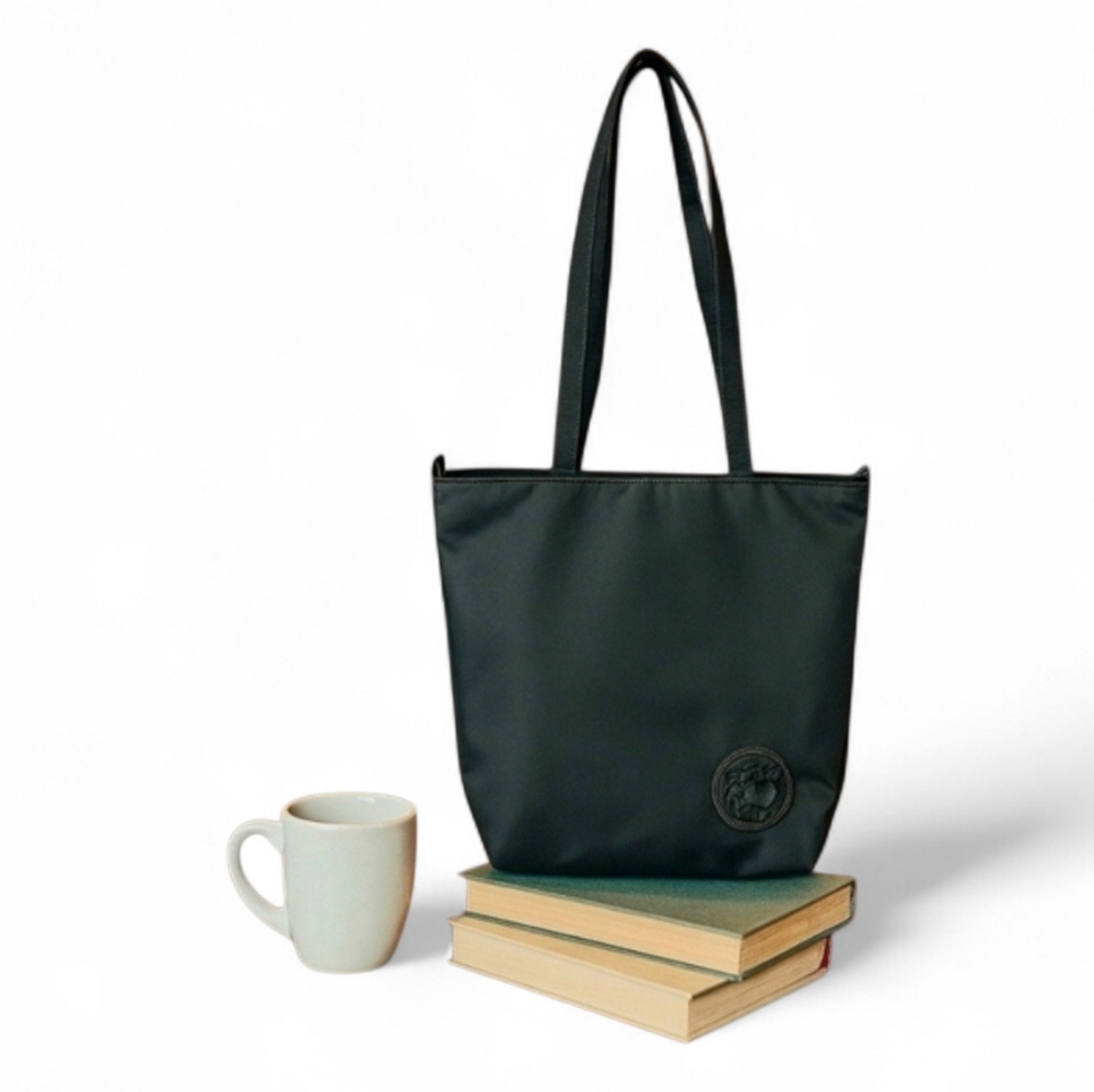 CARLOS FALCHI SPORT SHOULDER BAG TOTE MEDIUM BLACK HOBO STYLE